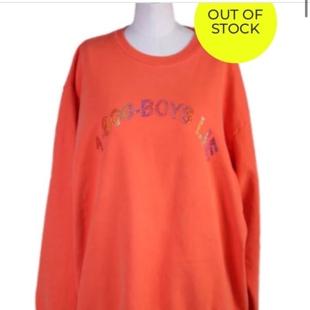 Boys Lie Orange Oversized Sweatshirt